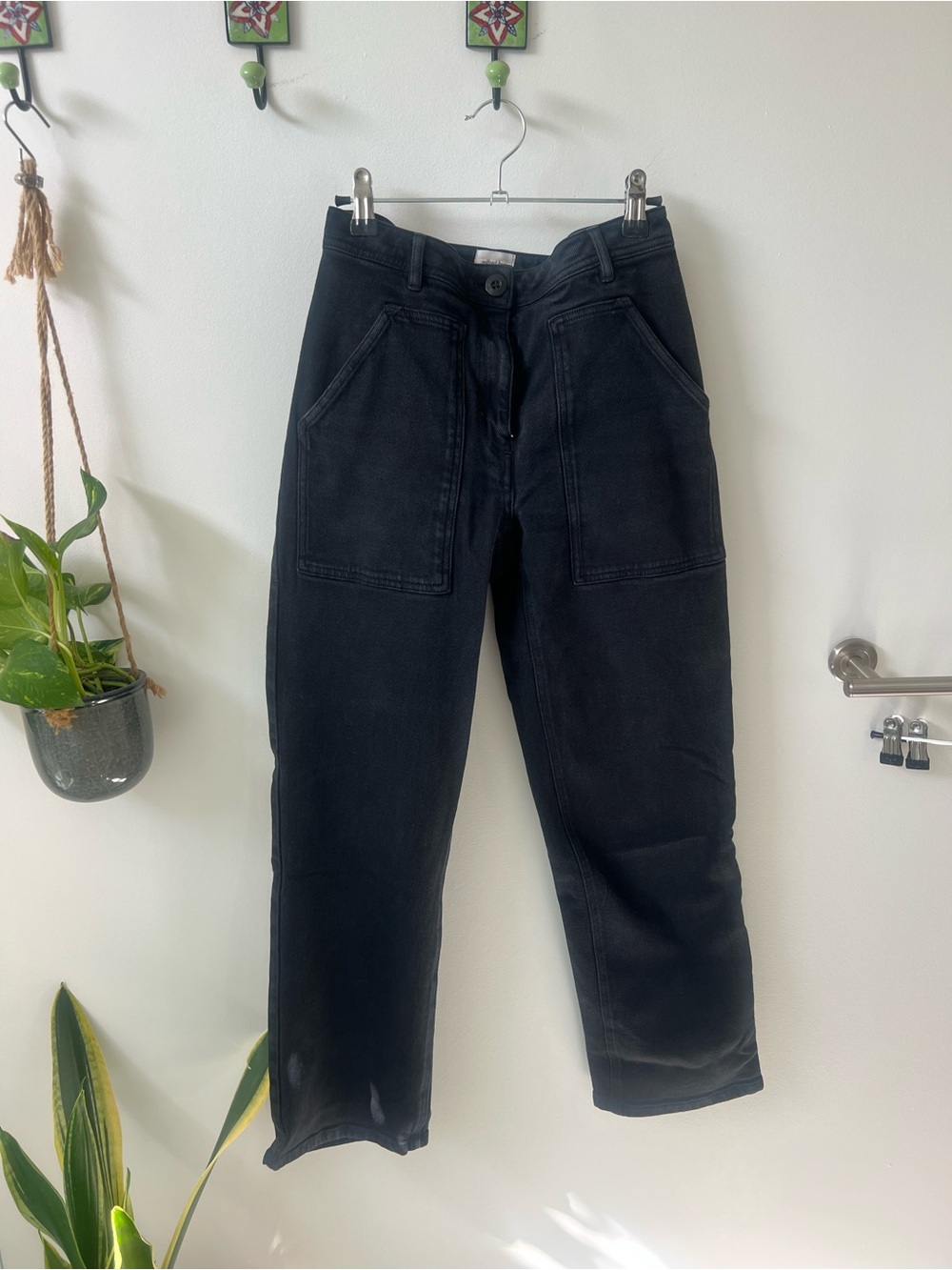 Aritzia Black High-Rise Utility Pants